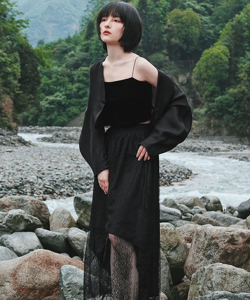 Sheer Volume Sleeve Cardigan